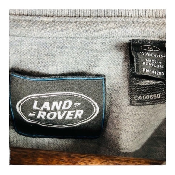 Land ROVER Official Grey White Short Sleeve Polo Golf Shirt size Medium - Picture 5 of 5